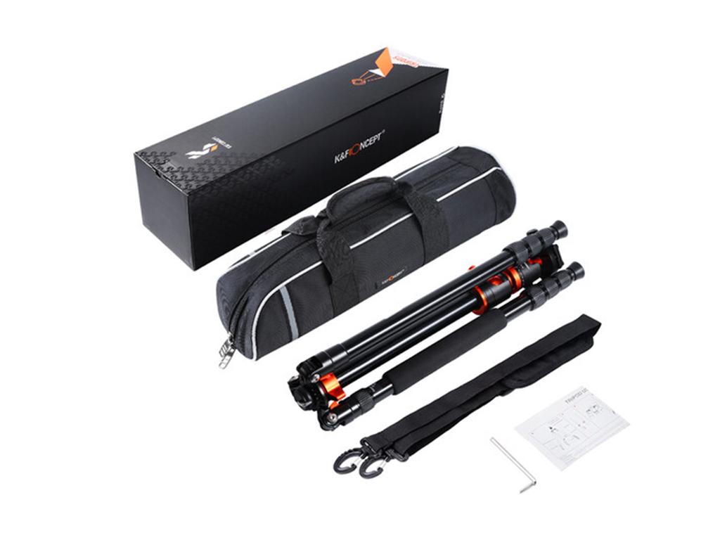 K&F Concept SA254T2 185cm Alüminyum Kompakt Tripod (KF09.090)