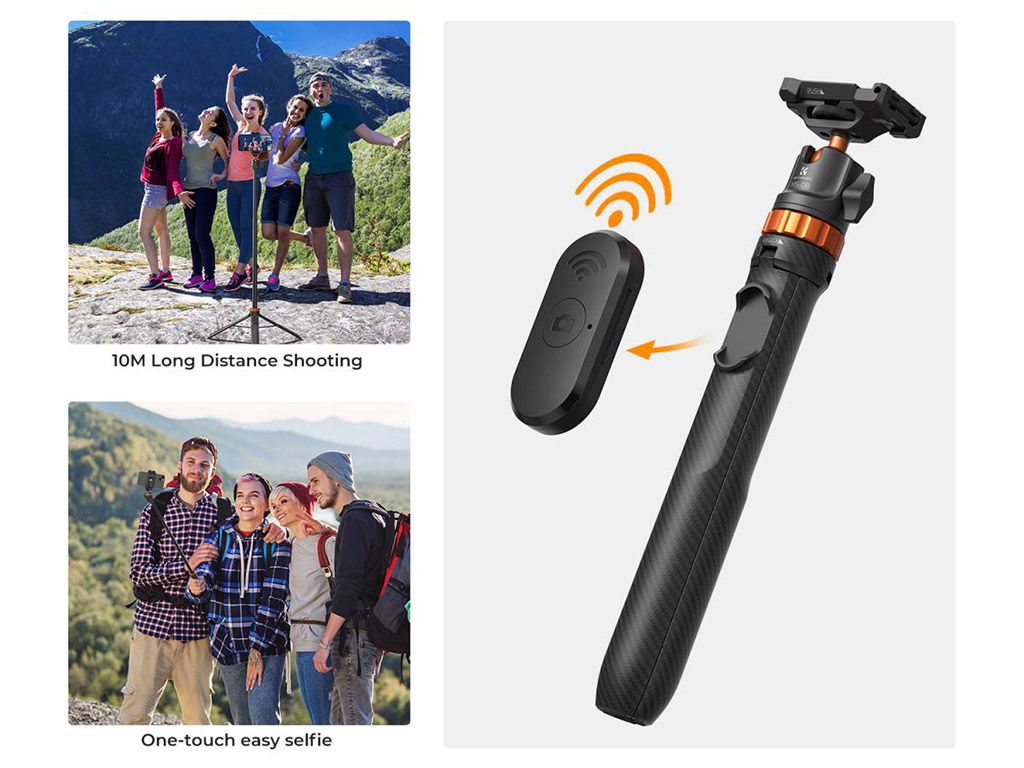 K&F Concept 2-IN-1 Selfie Çubuğu Tripod (KF09.127V1)