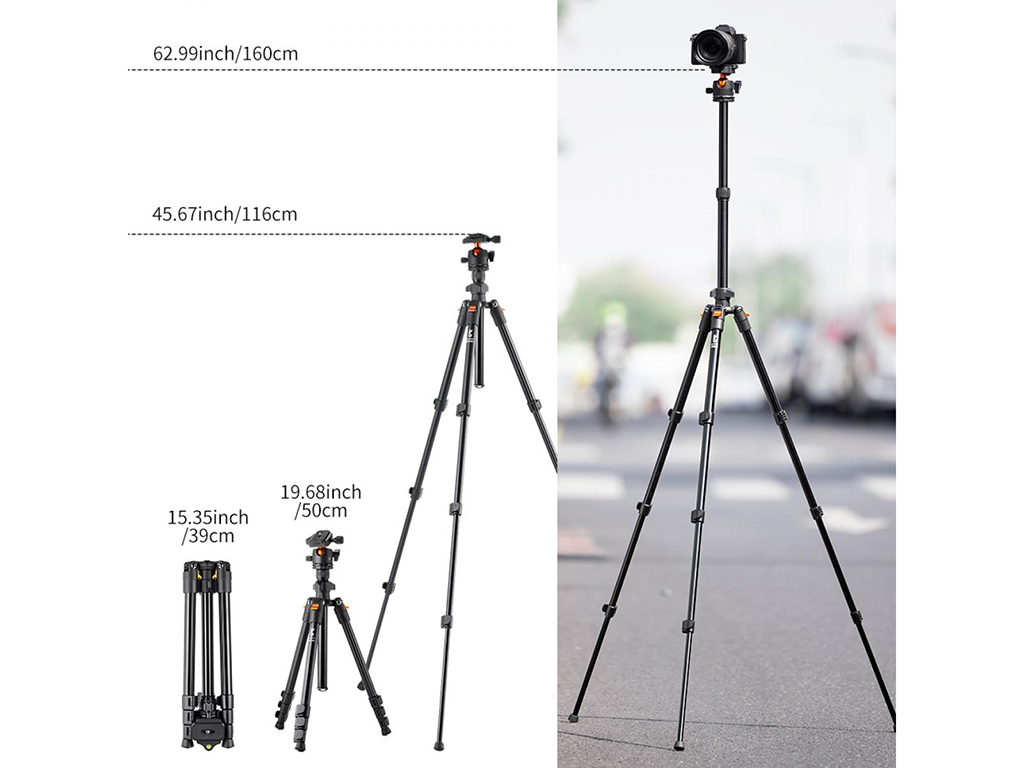 K&F Concept BI234M 116cm Katlanabilir Tripod (KF09.101)