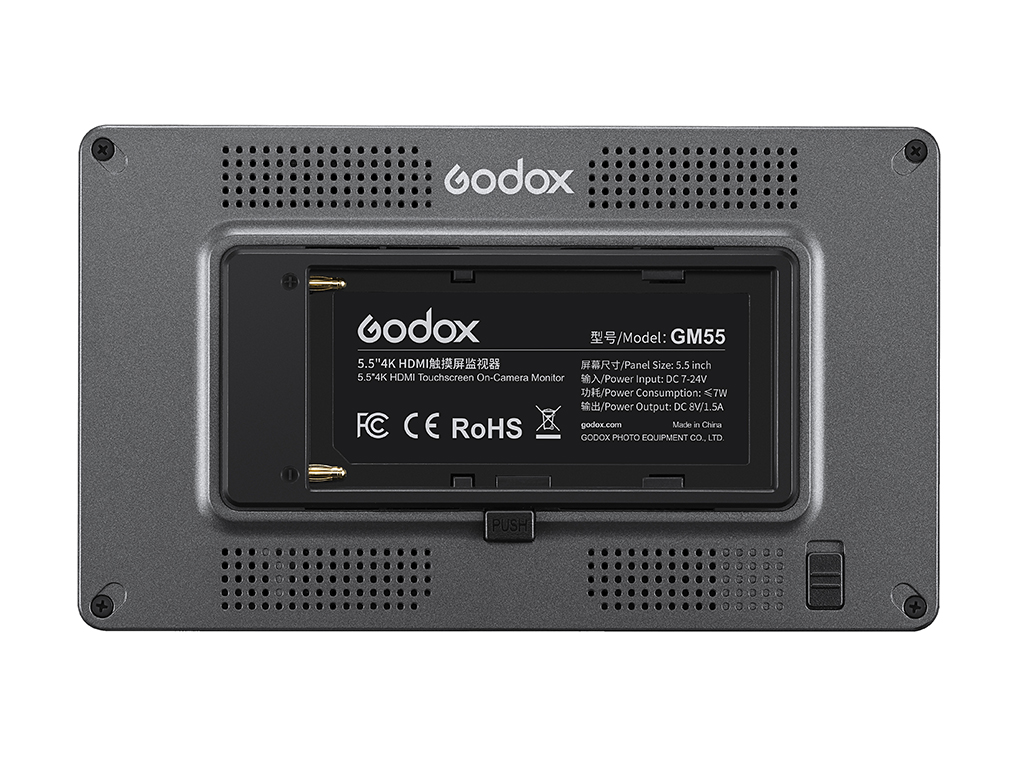Godox  GM55 5.5" 4K HDMI Kamera Üstü Dokunmatik Monitör