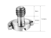 SmallRig 838 İkili 1/4" Hızlı Çıkarılabilir Sabitleme Vidası İkili Paket