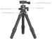 SmallRig 5026 Karbon Fiber 5kg Taşıma Kapasiteli Masaüstü Tripod