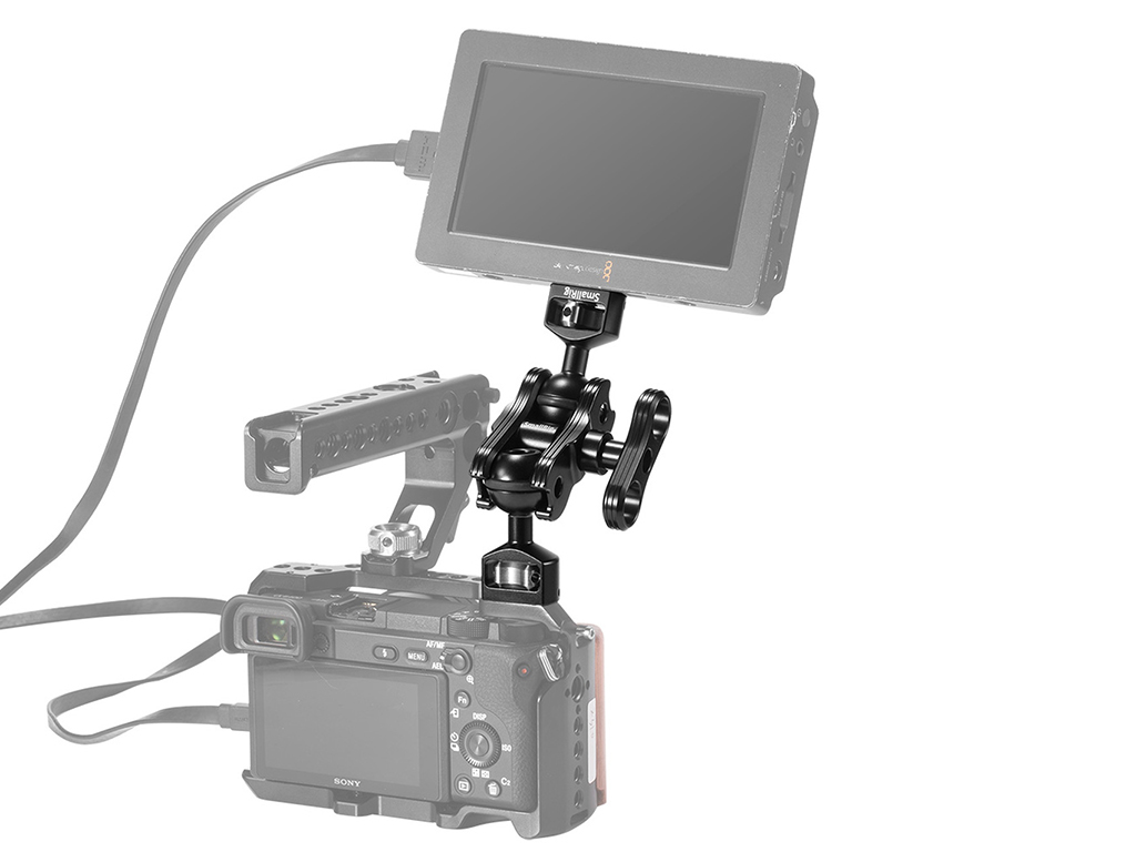 SmallRig 2070B 360 Derece Hareket Edebilen Çift Başlıklı Magic Arm 5kg Taşıma Kapasiteli