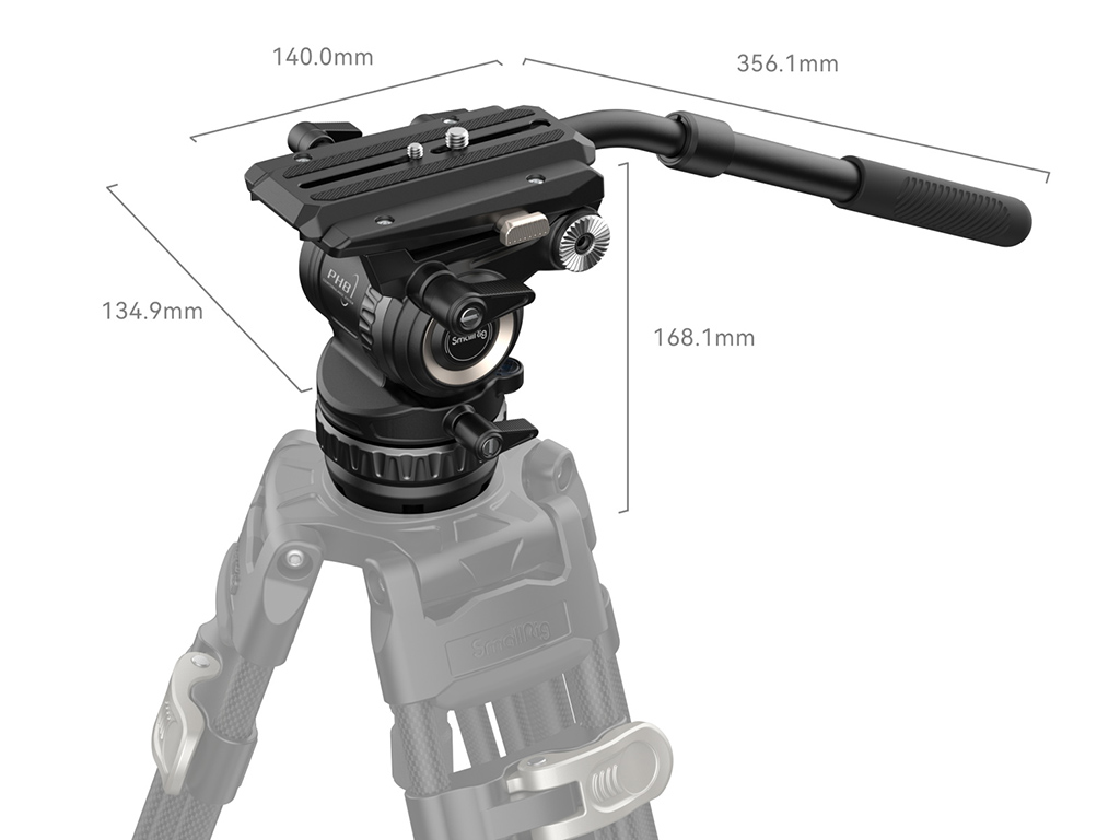 SmallRig 4287 PH8 Profesyonel 8kg Taşıma Kapasiteli Akışkan Tripod Başlığı
