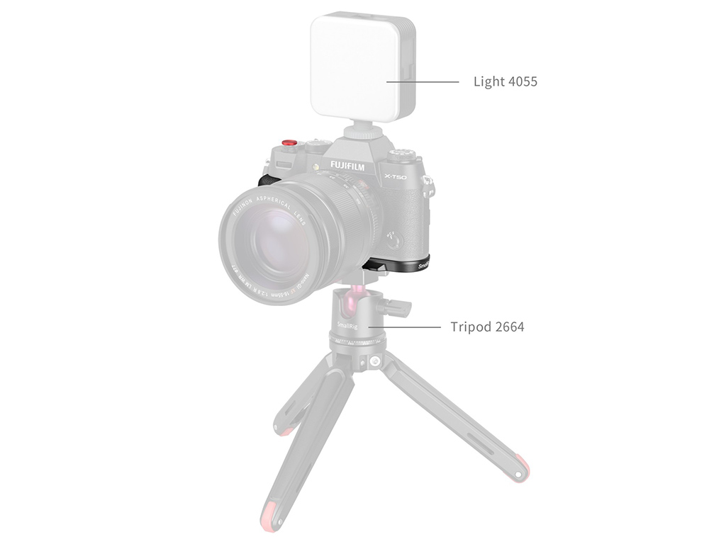 SmallRig 4783C Fujifilm X-T50 Uyumlu Siyah L Braket