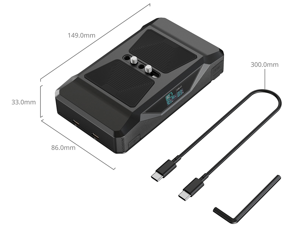 SmallRig 4826 CB75 Kamera Altına Uyumlu 20.000mAh Temel Batarya