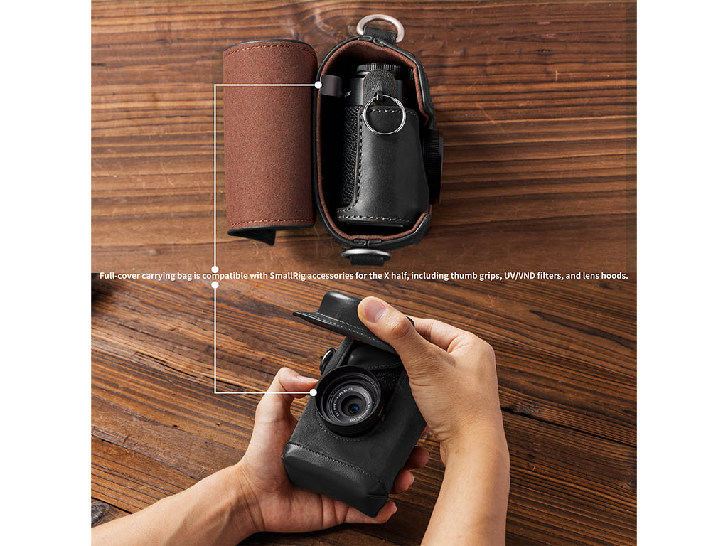 SmallRig 5219 Fujifilm X-Half Uyumlu Siyah Deri Kılıf Çanta ve Askılık
