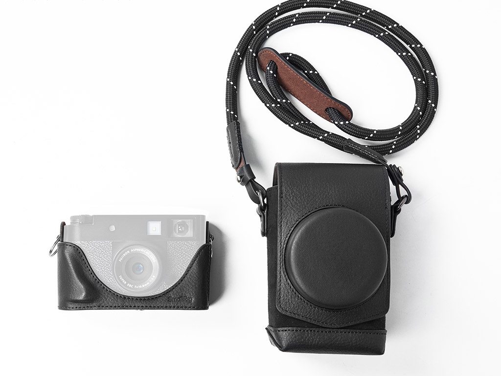 SmallRig 5219 Fujifilm X-Half Uyumlu Siyah Deri Kılıf Çanta ve Askılık