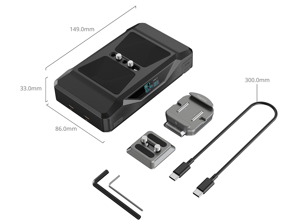 SmallRig 5248 CB75 Kameralar için 20.000mAh 65W Batarya Kiti