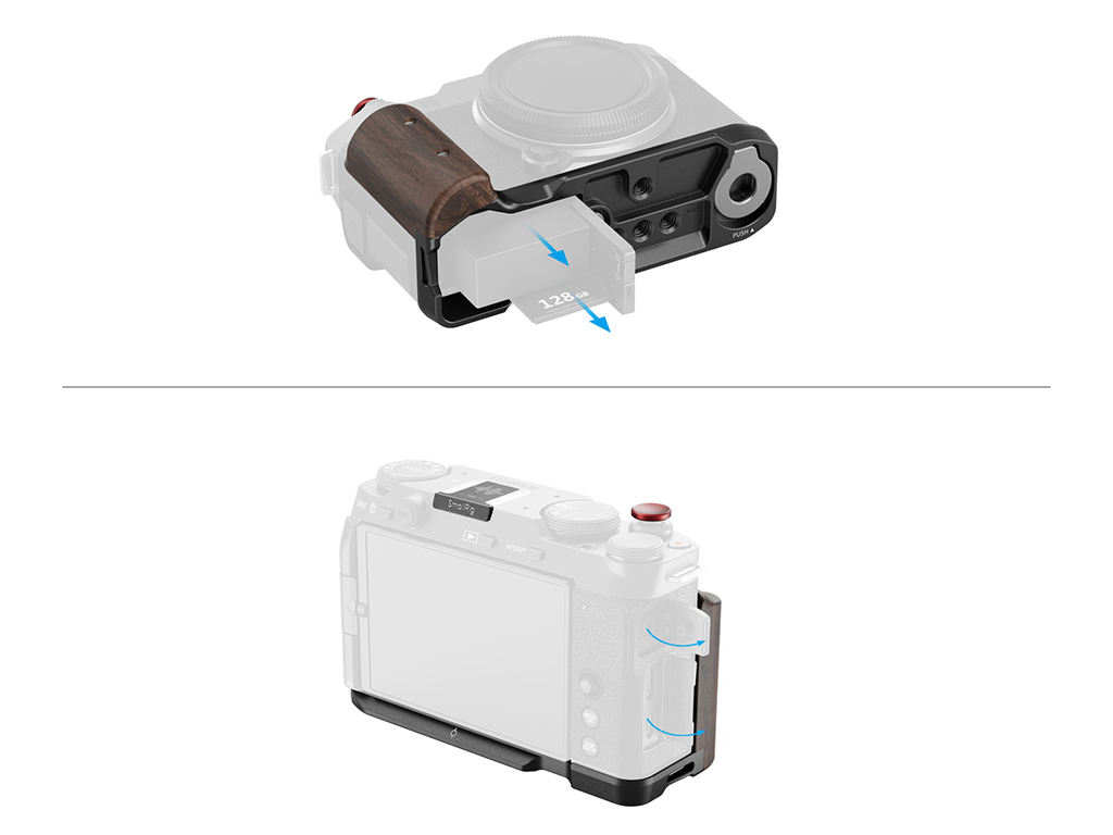 SmallRig 5260 Fujifilm X-M5 Uyumlu Siyah L Braket Siyah