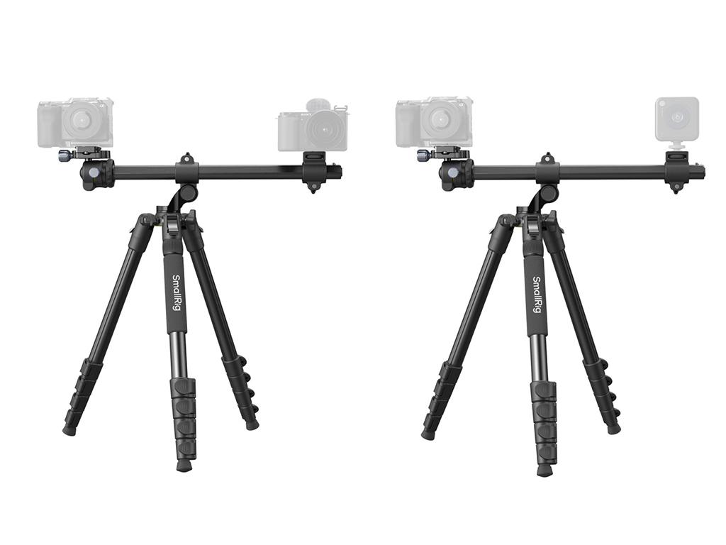 SmallRig 5290 CT25 Yatay ve Dikey 10kg Taşıma Kapasiteli Fotoğraf Tripodu 164cm Maksimum Uzunluk