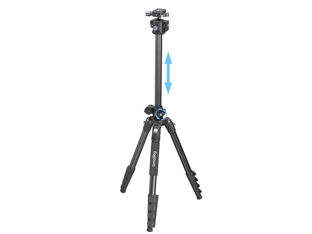 SmallRig 5290 CT25 Yatay ve Dikey 10kg Taşıma Kapasiteli Fotoğraf Tripodu 164cm Maksimum Uzunluk