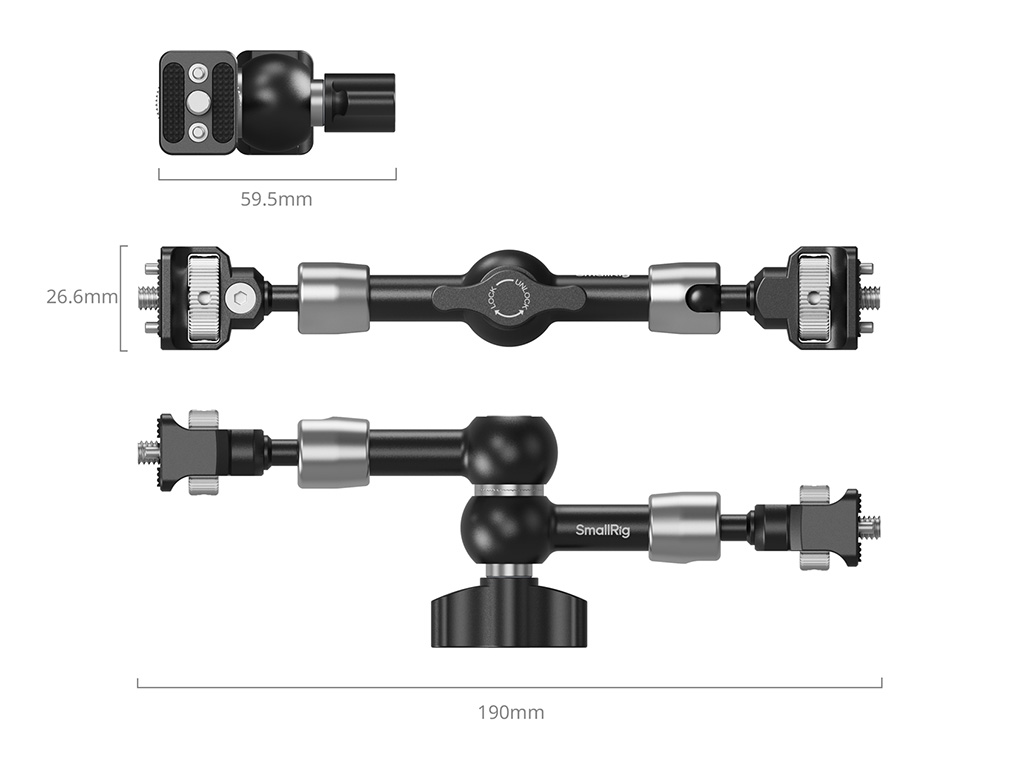 SmallRig 5308 Evrensel 7" Magic Arm