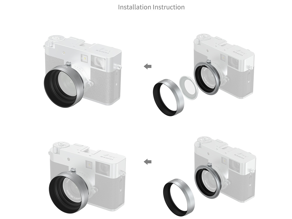 SmallRig 5393 Fujifilm X-Half Uyumlu Gümüş Parasoley