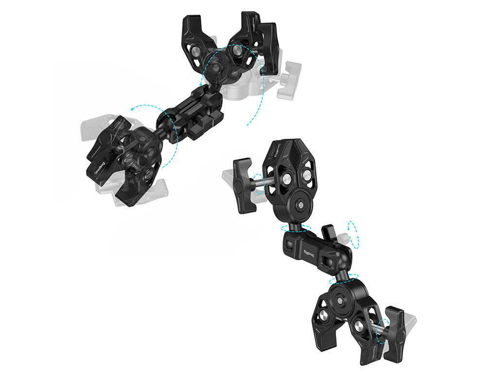 SmallRig 5453 Çift Başlıklı Süper Clamp