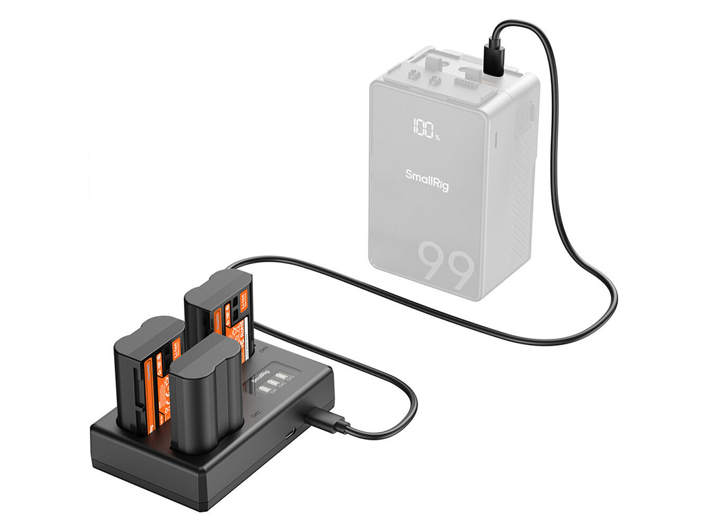 SmallRig 6018 EN-EL15C Batarya 3' lü + Şarj Aleti