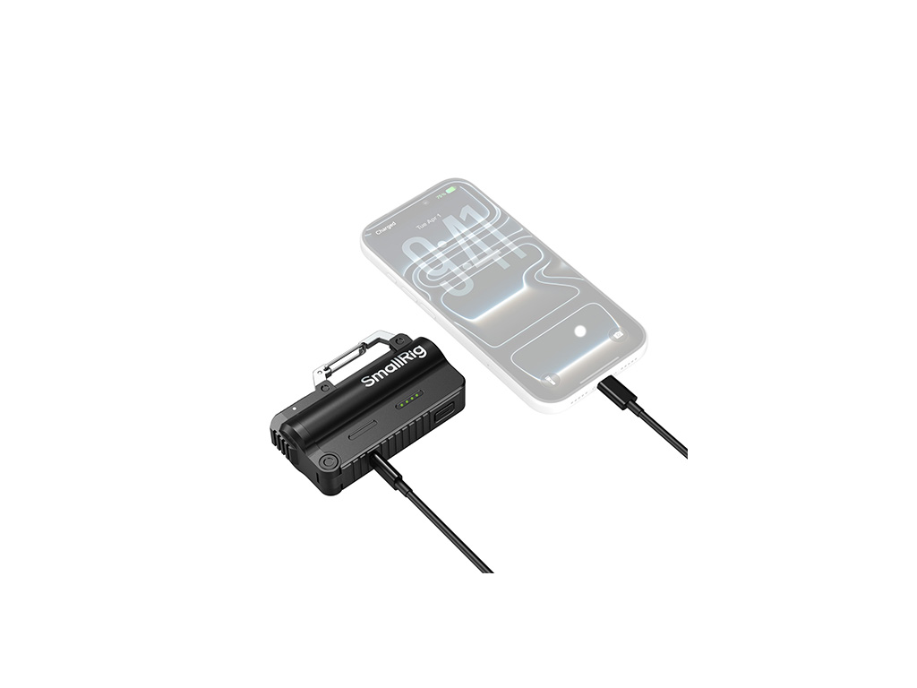SmallRig 6090 2' si 1 Arada 5000mAh Klipsli Şarj Cihazı ve Powerbank Değiştirilebilir Bataryalı