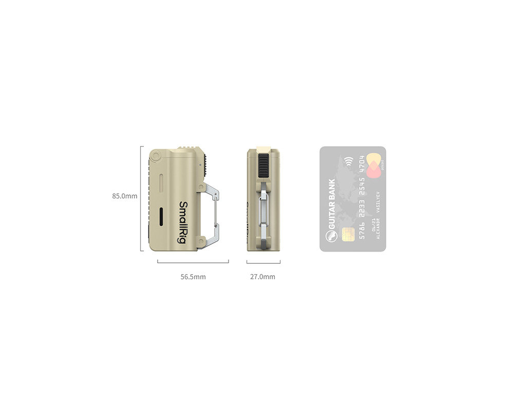 SmallRig 6088 2' si 1 Arada 5000mAh Klipsli Şarj Cihazı ve Powerbank Değiştirilebilir Bataryalı