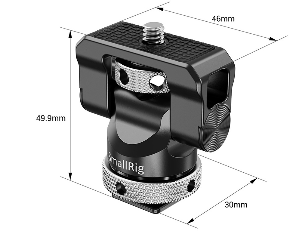 SmallRig BSE2346B Cold Shoe Monitör Bağlantı Adaptörü Eğilip Dönebilir