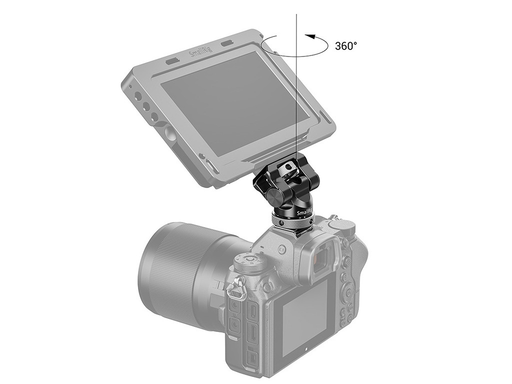 SmallRig BSE2346B Cold Shoe Monitör Bağlantı Adaptörü Eğilip Dönebilir