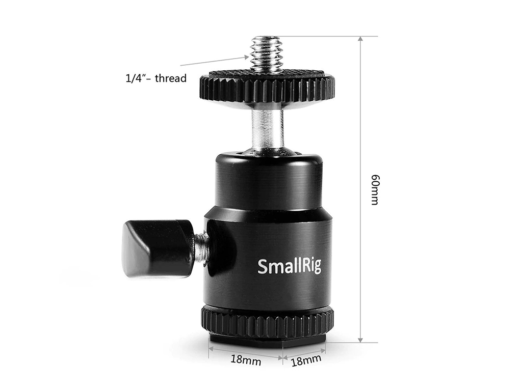 SmallRig 761 Cold Shoe Bağlantılı Hareketli Monitör Tutucu Adaptör