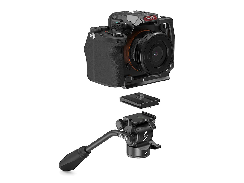 SmallRig 3259 CH10 Akışkan 3kg Taşıma Kapasiteli Video Tripod Başlığı
