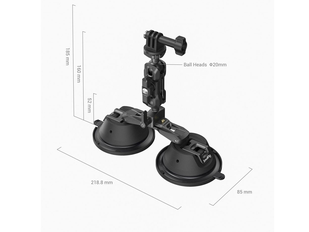 SmallRig 3566 SC-2K 3kg Taşıma Kapasiteli Çift Vakumlu Bağlantı Aparatı