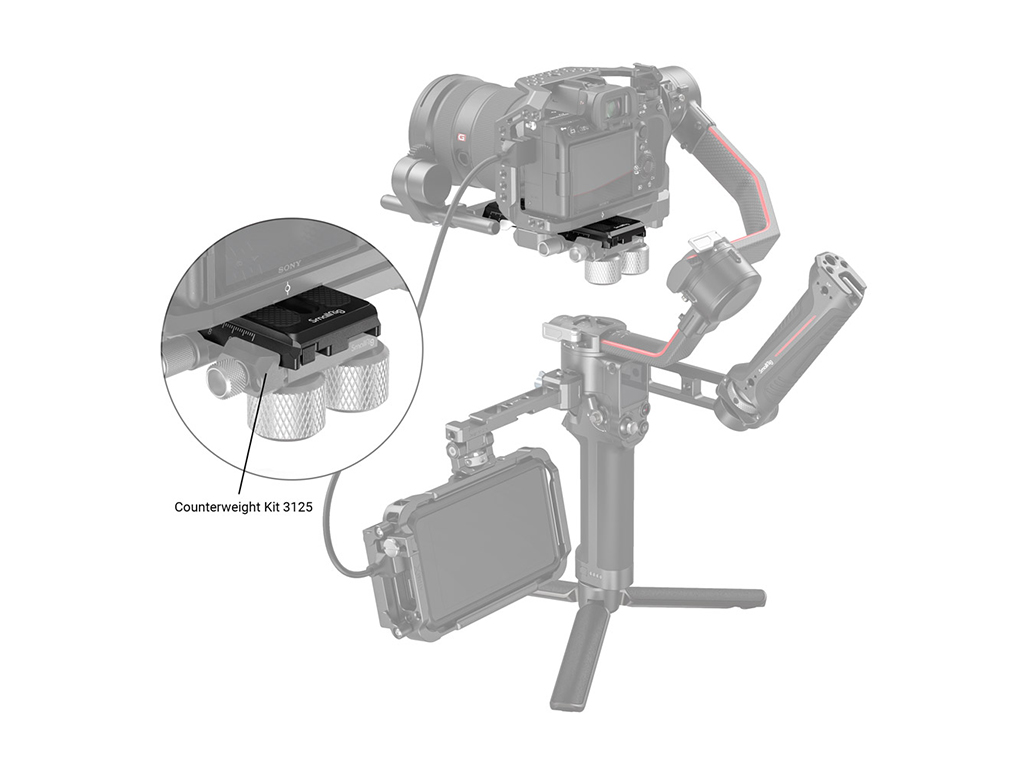 SmallRig 3158B DJI Gimbal için Manfrotto Kızak