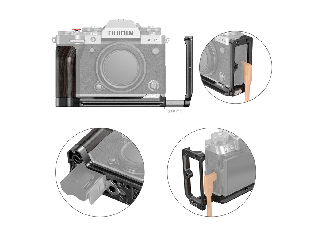 SmallRig 4137 Fujifilm X-T5 Uyumlu Siyah L Braket