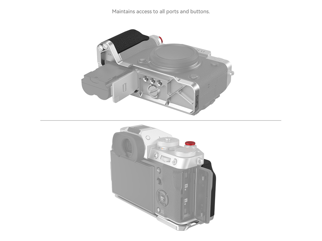 SmallRig 4136 Fujifilm X-T5 Uyumlu L Braket Gümüş Siyah