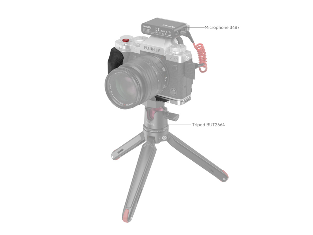 SmallRig 4136 Fujifilm X-T5 Uyumlu L Braket Gümüş Siyah