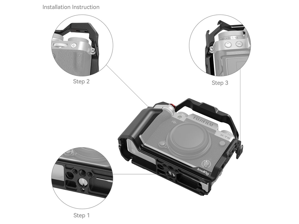 SmallRig 4135 Fujifilm X-T5 Uyumlu Kafes Siyah
