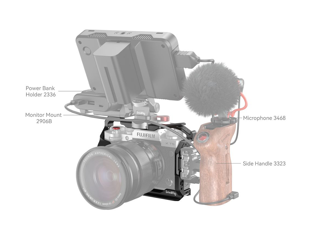 SmallRig 4135 Fujifilm X-T5 Uyumlu Kafes Siyah