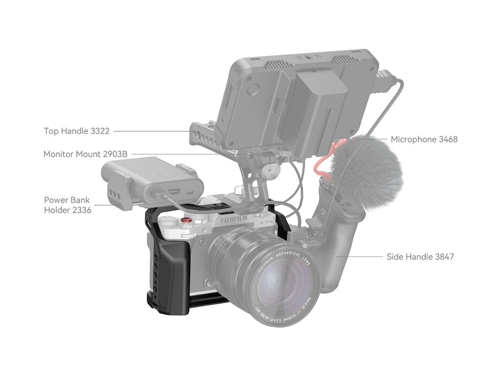 SmallRig 4135 Fujifilm X-T5 Uyumlu Kafes Siyah