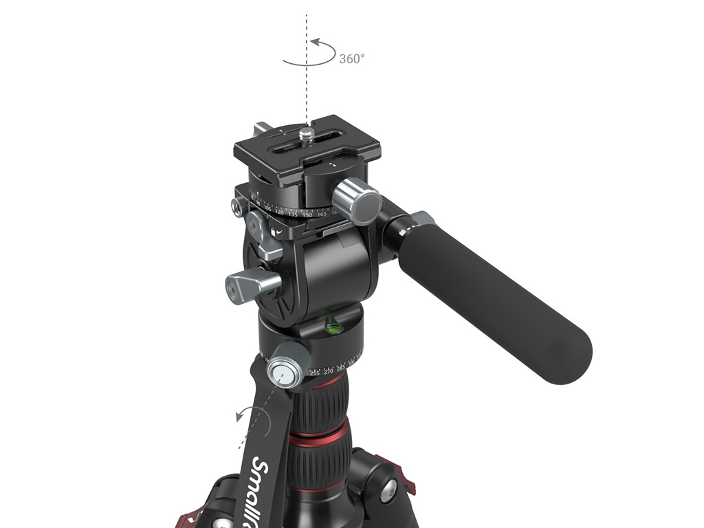 SmallRig 3457B Arca-Swiss 5kg Taşıma Kapasiteli Akışkan Video Başlığı