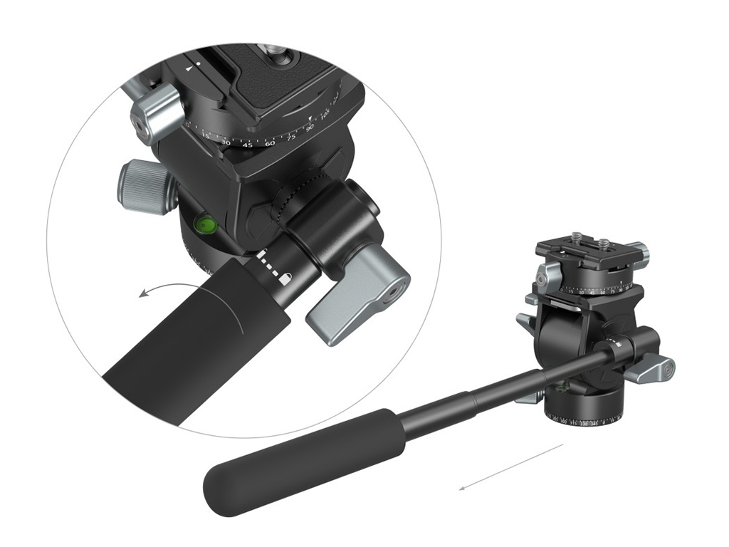 SmallRig 3457B Arca-Swiss 5kg Taşıma Kapasiteli Akışkan Video Başlığı