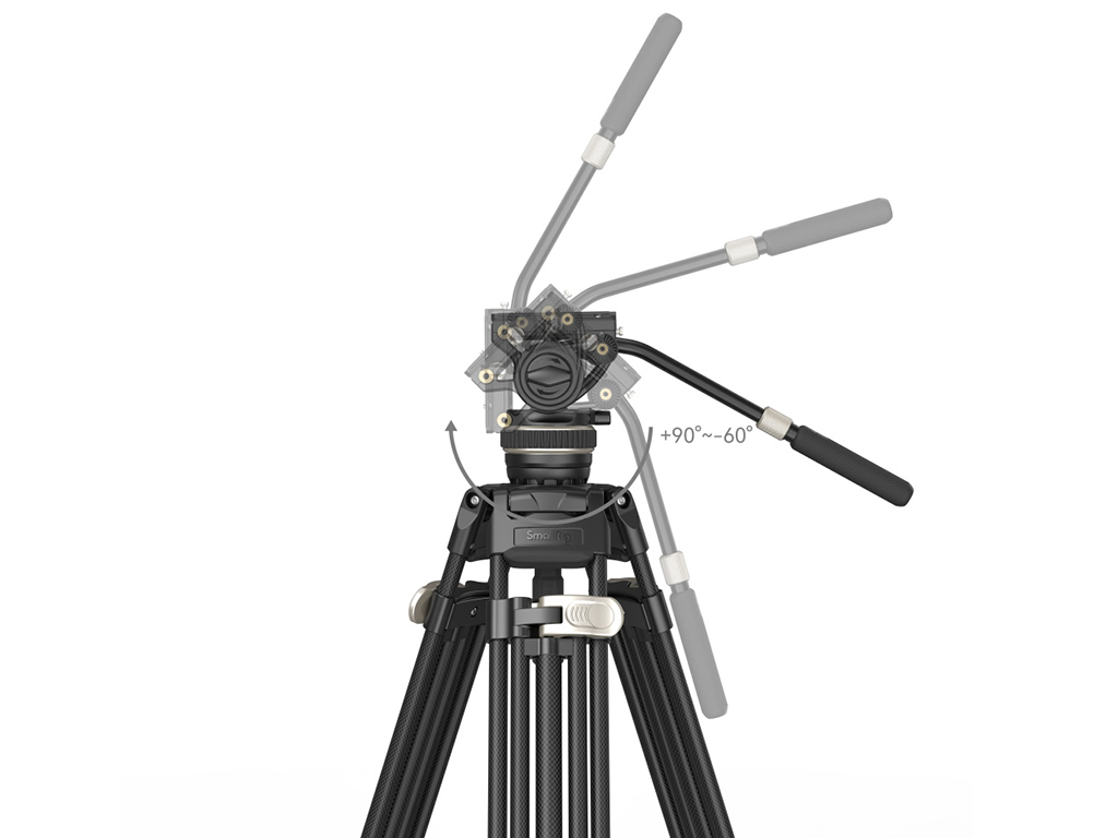 SmallRig 3989 AD-100 Karbon Fiber 10kg Taşıma Kapasiteli Video Tripodu  197cm Maksimum Uzunluk