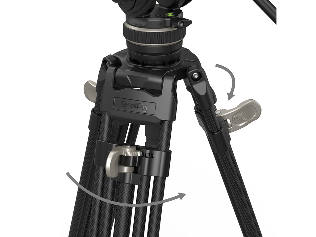 SmallRig 3989 AD-100 Karbon Fiber 10kg Taşıma Kapasiteli Video Tripodu  197cm Maksimum Uzunluk