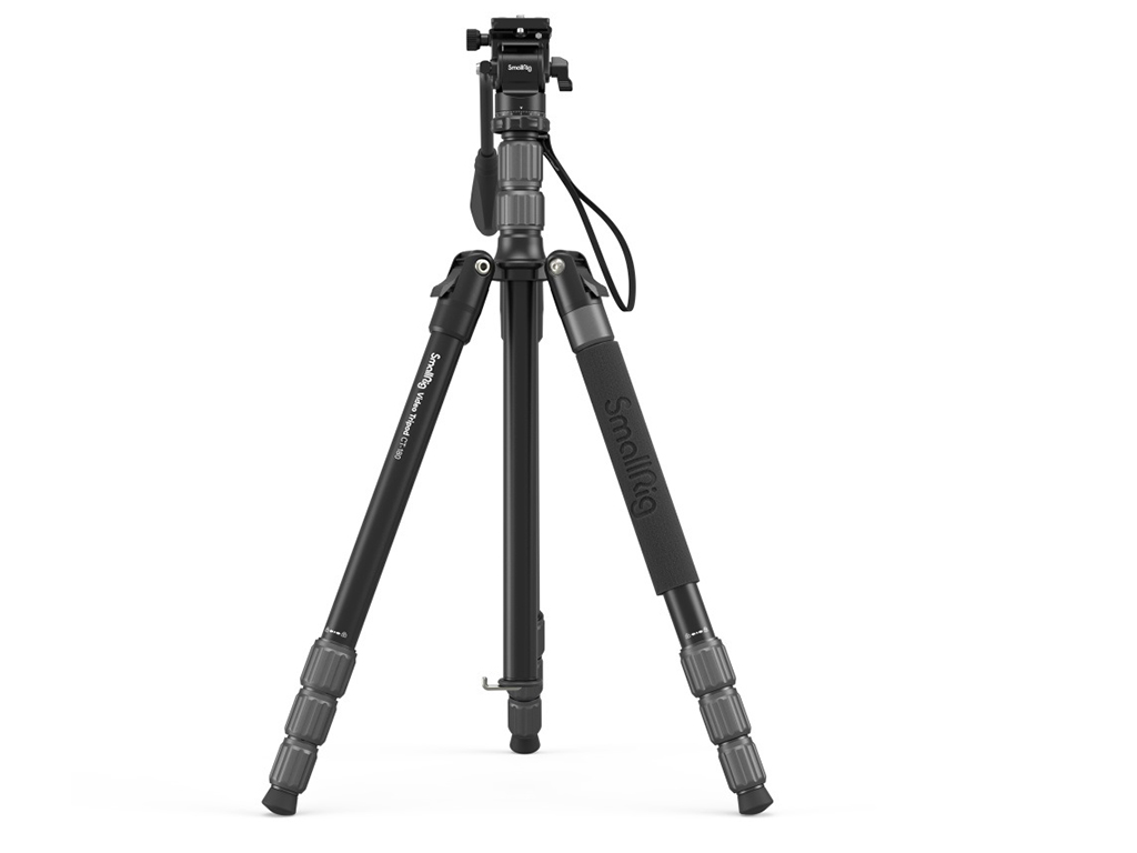 SmallRig 3760 CT180 Alüminyum 15kg Taşıma Kapasiteli Video Tripodu 180cm Maksimum Uzunluk