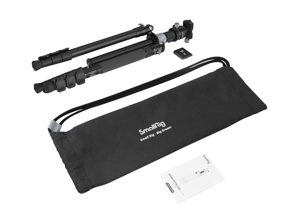 SmallRig 4059 AP-20 Karbon Fiber 12kg Taşıma Kapasiteli Fotoğraf Tripodu 158cm Maksimum Uzunluk