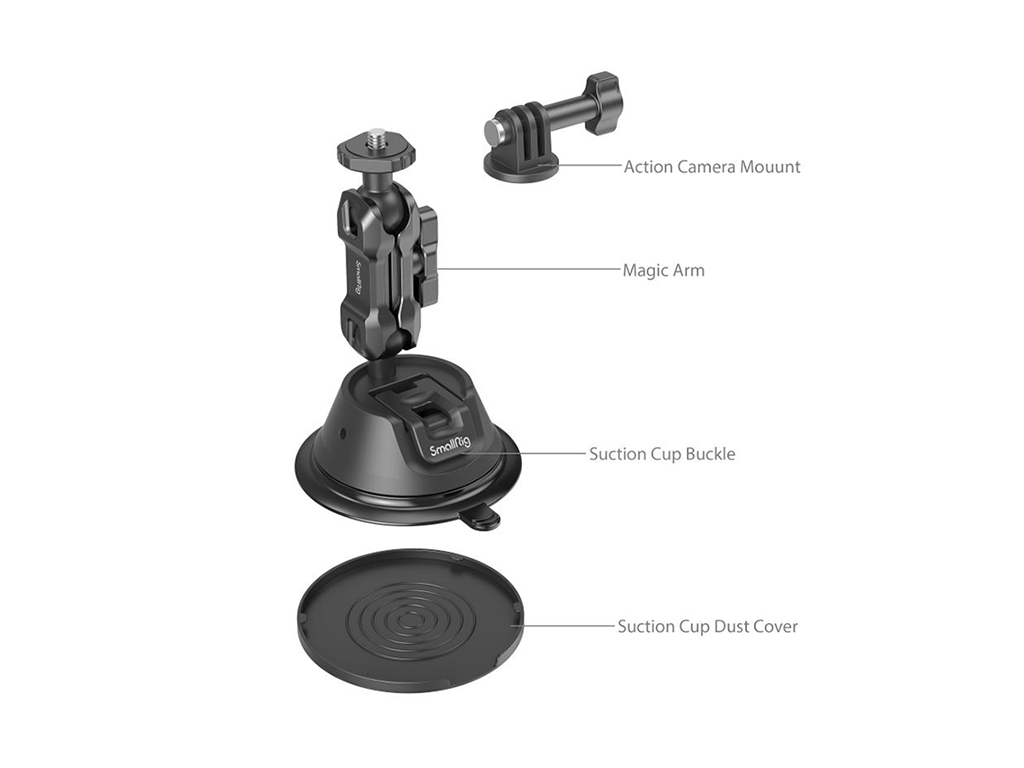 SmallRig 4193 SC-1K Aksiyon Kamera Uyumlu Vantuz