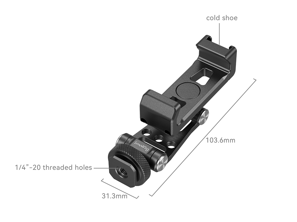 SmallRig 4382 Cold Shoe Bağlantılı Metal Telefon Tutucu