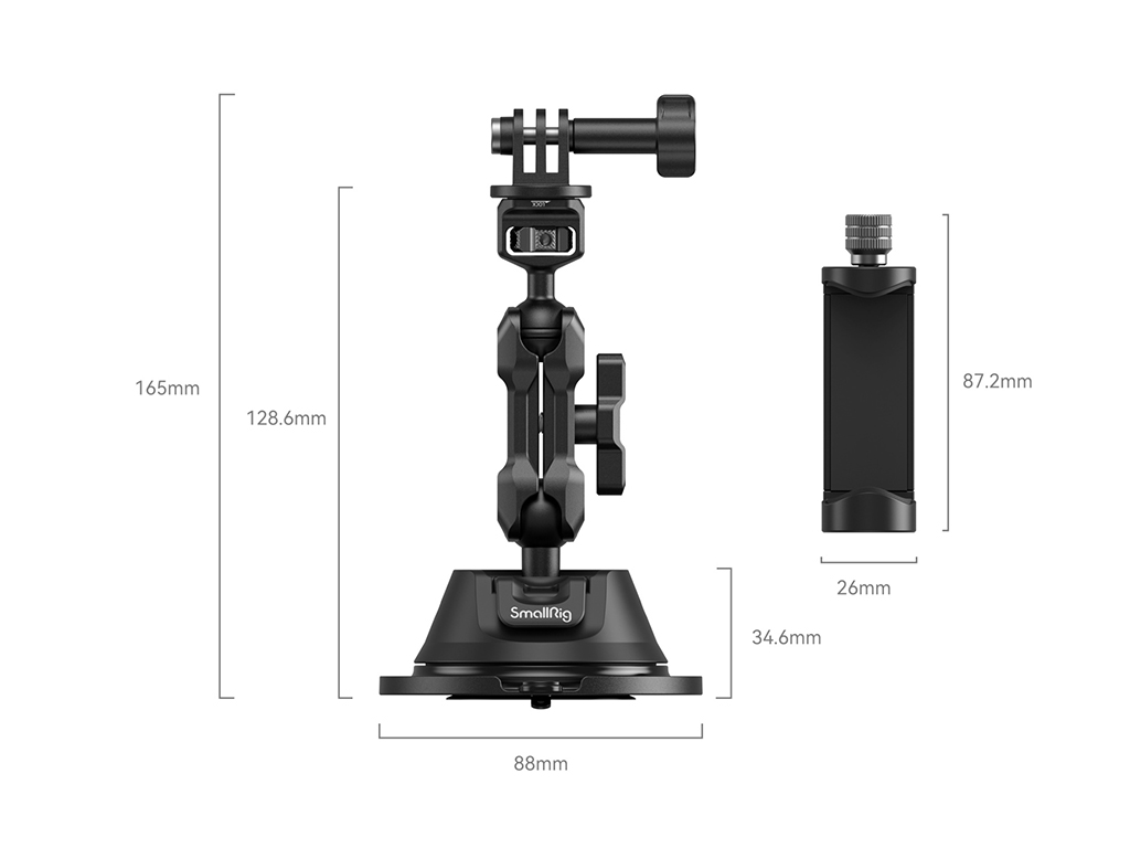 SmallRig 4275 SC-1K Aksiyon Kamera Uyumlu Mini Vantuz