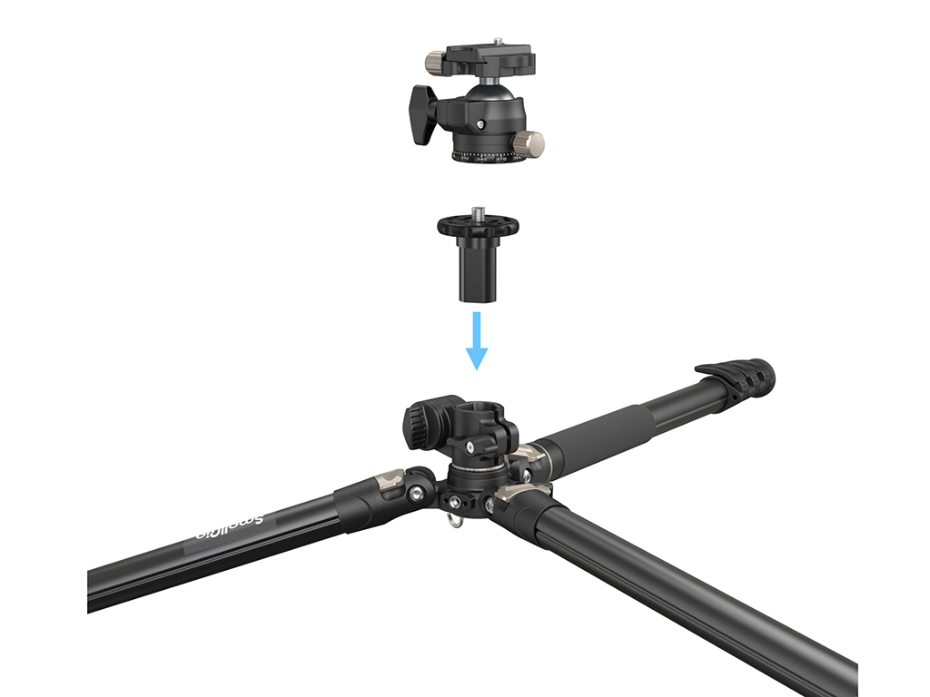 SmallRig 4288 CT200 Yatay ve Dikey 10kg Taşıma Kapasiteli Fotoğraf Tripodu 185cm Maksimum Uzunluk