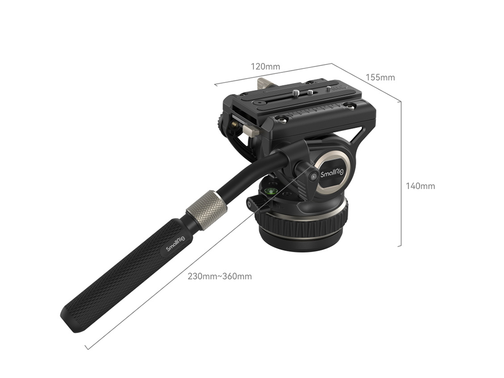 SmallRig 4165 DH-10 Su Terazili 10kg Taşıma Kapasiteli Video Başlığı 501PL Plate