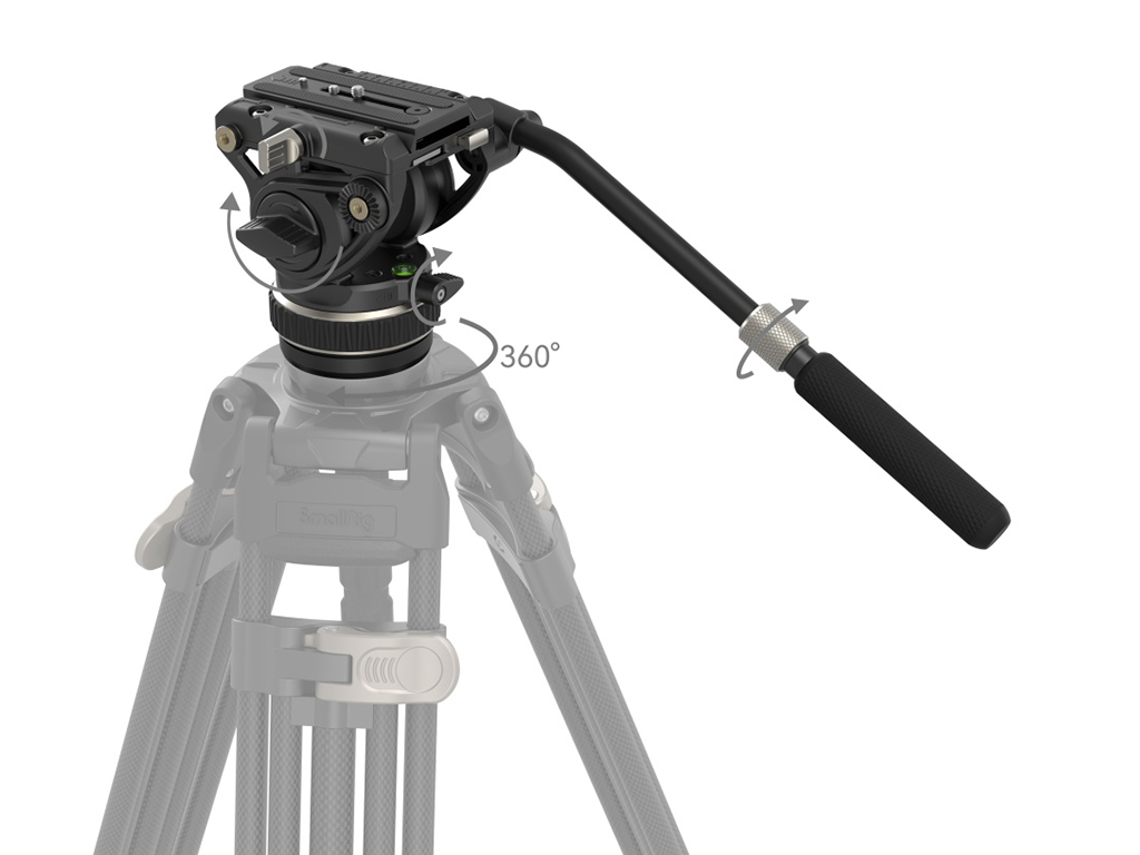 SmallRig 4165 DH-10 Su Terazili 10kg Taşıma Kapasiteli Video Başlığı 501PL Plate