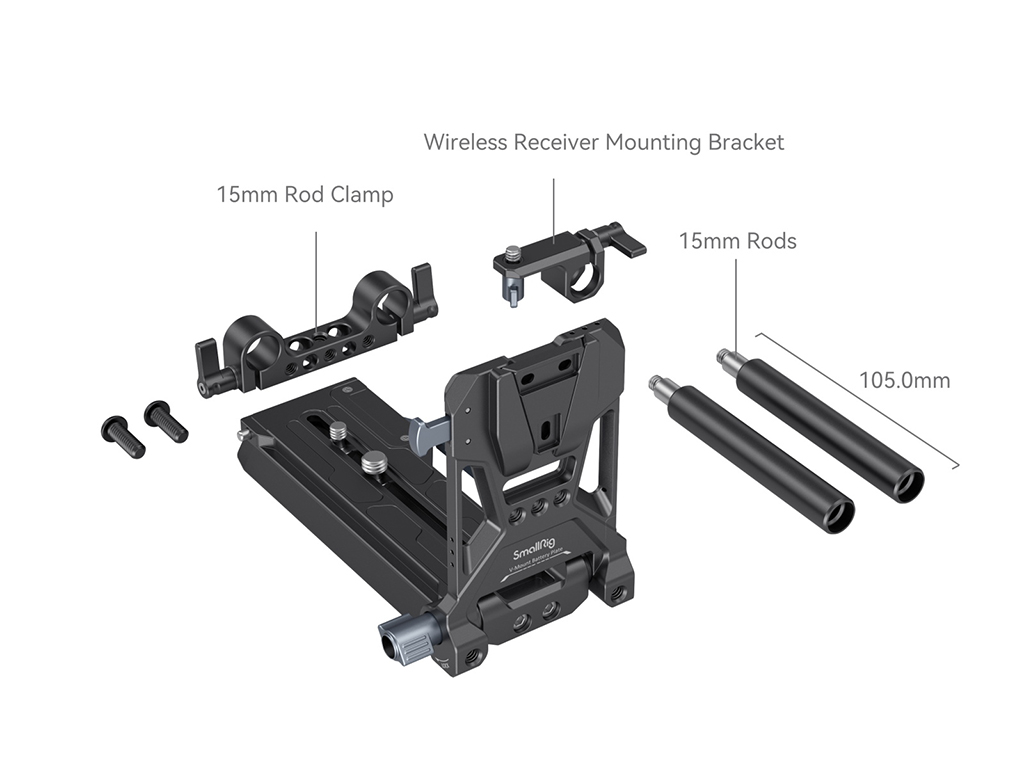SmallRig 4323 Sinema Kameraları için V-Mount Batarya Plakası V-Mount Plate