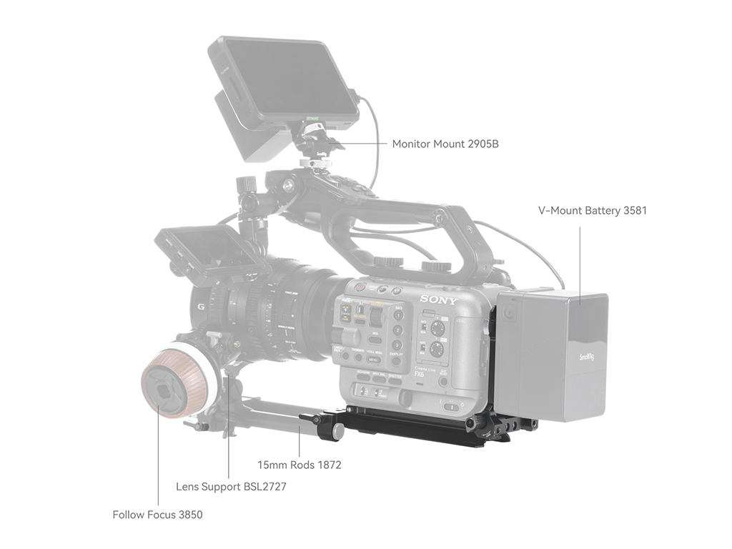 SmallRig 4323 Sinema Kameraları için V-Mount Batarya Plakası V-Mount Plate