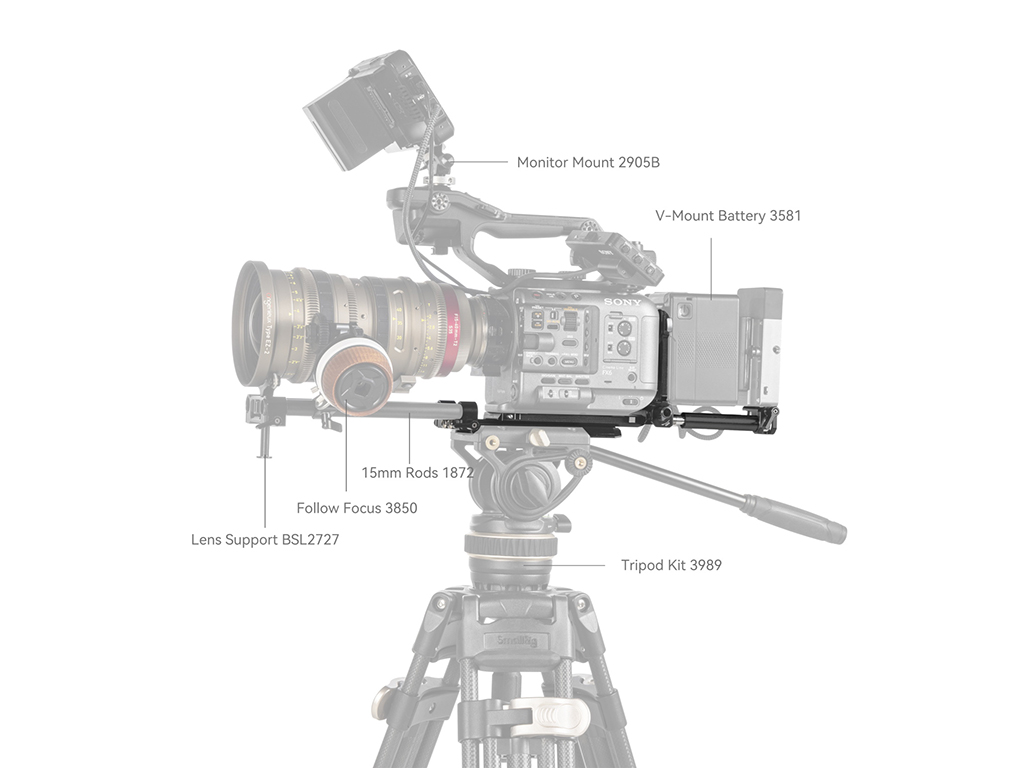 SmallRig 4323 Sinema Kameraları için V-Mount Batarya Plakası V-Mount Plate