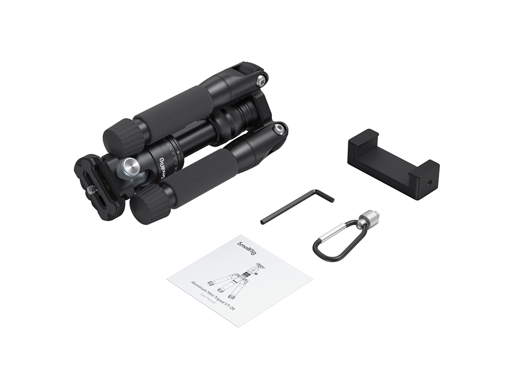 SmallRig 4289 VT-20 Alüminyum 6kg Taşıma Kapasiteli Masaüstü Tripodu 52cm Maksimum Uzunluk